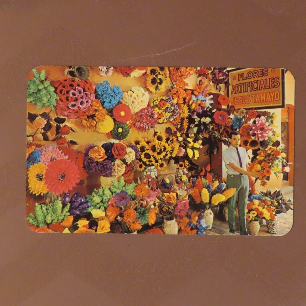 Mexican Arts & Crafts Flowers Mexico 1968 VTG Vintage Postcard